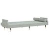 vidaXL Sofa Bed with Cushions Light Grey Velvet