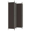 vidaXL 4-Panel Room Divider Brown 200x220 cm Fabric