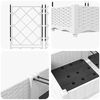 vidaXL Garden Planter 3 pcs White 120 x 40 x 125.5 cm Plastic
