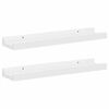vidaXL Wall Shelves 2 pcs High Gloss White 40x9x3 cm