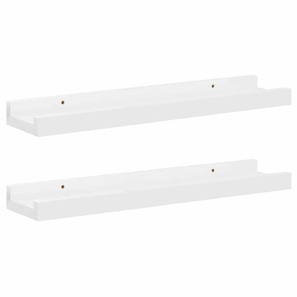 vidaXL Wall Shelves 2 pcs High Gloss White 40x9x3 cm