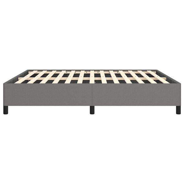 vidaXL Bed Frame without Mattress Dark Grey California King Fabric