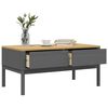 vidaXL Coffee Table FLORO Grey 99x55.5x45 cm Solid Pine Wood