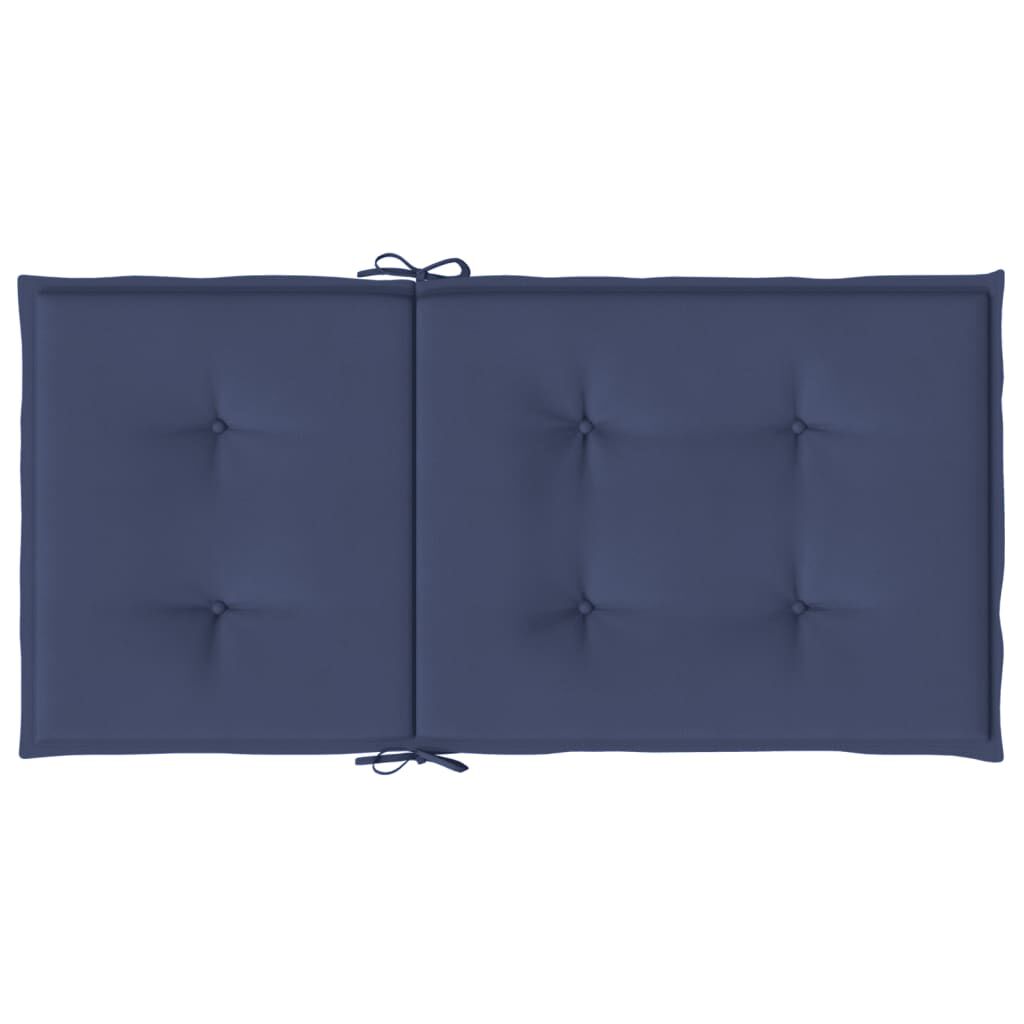 vidaXL Lowback Chair Cushions 6 pcs Navy Blue Fabric