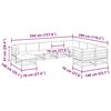 vidaXL 10 Piece Garden Sofa Set with Cushions Solid Wood Pine