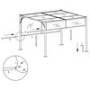 vidaXL Garden Pergola with Retractable Roof 3x3 m Anthracite