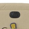 vidaXL Electric Massage Recliner Chair Cream Fabric