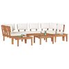 vidaXL Garden Sofa Set 4 pcs Brown and Cream