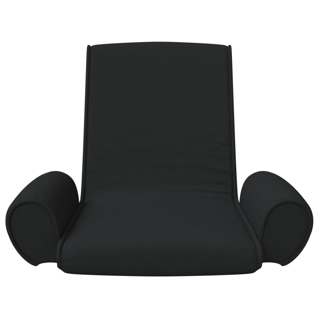 vidaXL Folding Floor Chair Black Fabric