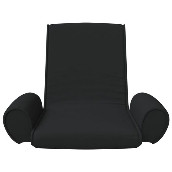 vidaXL Folding Floor Chair Black Fabric