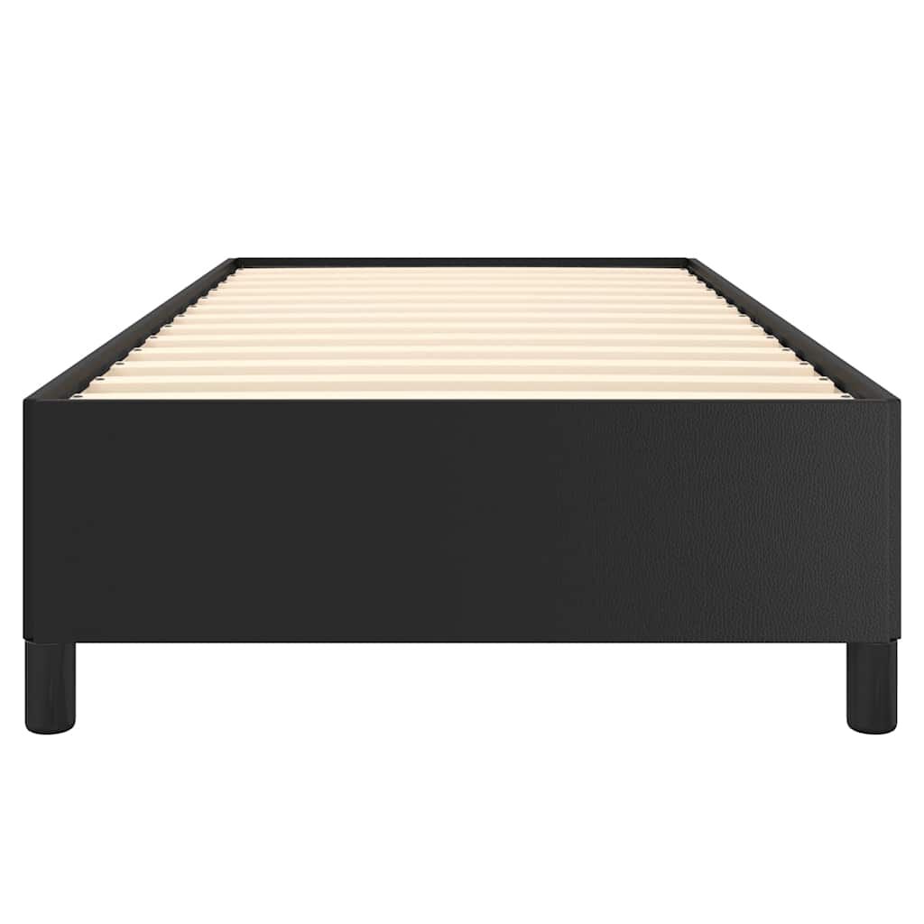 vidaXL Bed Frame without Mattress Black 100x190 cm Twin Faux Leather