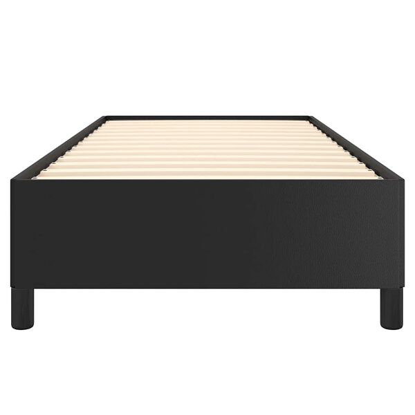 vidaXL Bed Frame without Mattress Black 100x190 cm Twin Faux Leather