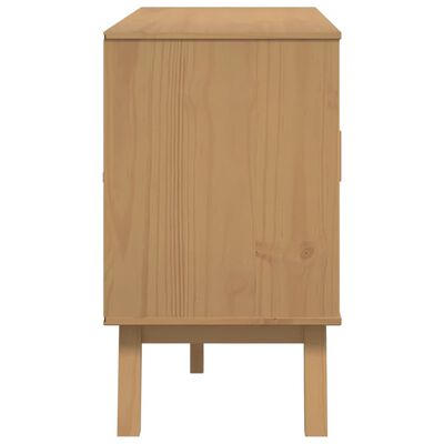 vidaXL Sideboard OLDEN Grey and Brown 114x43x73.5cm Solid Wood Pine