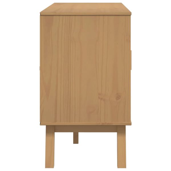 vidaXL Sideboard OLDEN Grey and Brown 114x43x73.5cm Solid Wood Pine