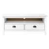 vidaXL TV Cabinet Hill White 110x40x47 cm Solid Pine Wood