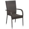 vidaXL 9 Piece Garden Dining Set Brown and Black