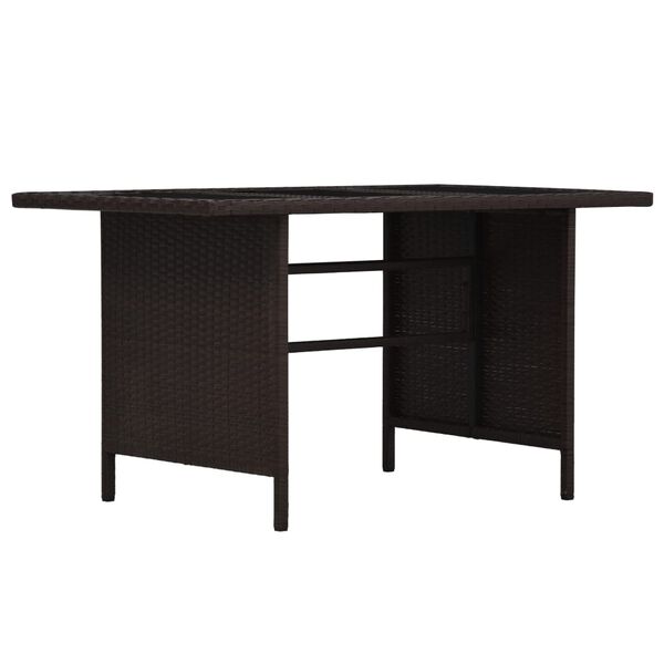 vidaXL 3 Piece Garden Lounge Set with Cushions Poly Rattan Brown