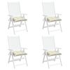 vidaXL Chair Cushions 4 pcs Cream White 40x40x7 cm Oxford Fabric