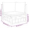vidaXL 5 Piece Garden Lounge Set with Cream White Cushions Bamboo
