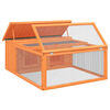 vidaXL Rabbit Hutch Brown 117.5x97x47.5 cm Solid Wood Pine