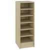 vidaXL Shoe Cabinet Sonoma Oak 31.5x35x90 cm Engineered Wood