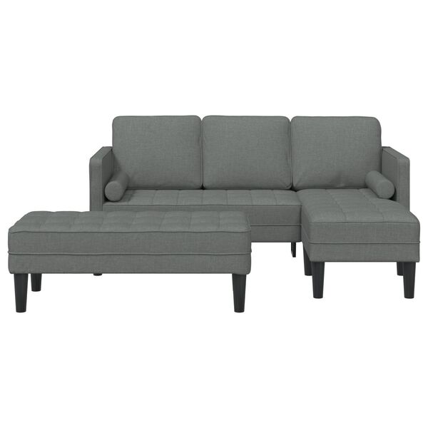 vidaXL Sofa Set 2 pcs Dark grey 173 x 131 x 67 cm Fabric