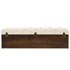 vidaXL Storage Bench 110 cm Cream Solid Wood Fir