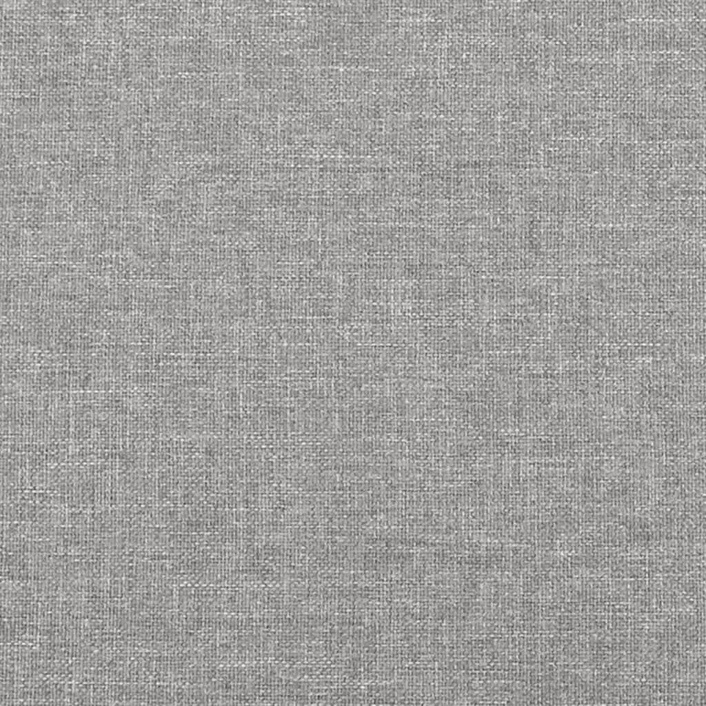 vidaXL Bed Frame without Mattress Light Grey Twin XL Fabric (US Only)