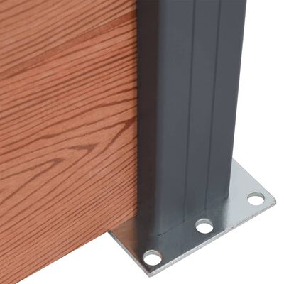 vidaXL Fence Panel Set Brown 180x186 cm WPC