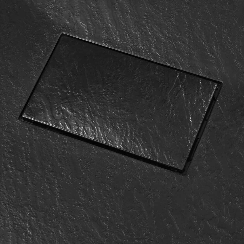 vidaXL Shower Base Tray SMC Black 80x80 cm