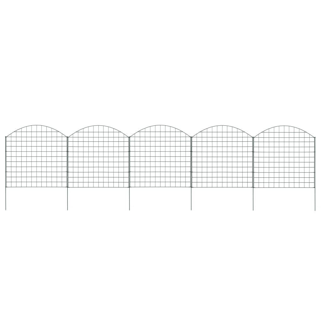 vidaXL Arched Garden Fence Set 77.5x78.5 cm Green