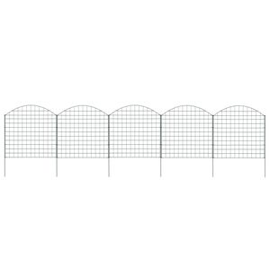 vidaXL Arched Garden Fence Set 77.5x78.5 cm Green