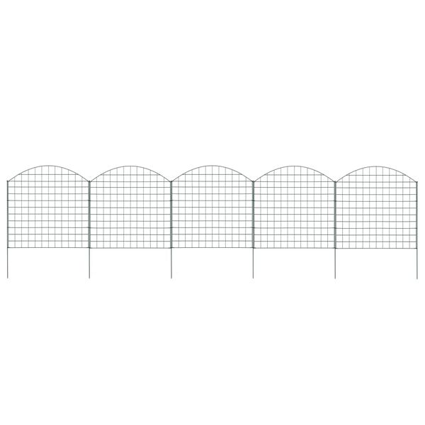 vidaXL Arched Garden Fence Set 77.5x78.5 cm Green
