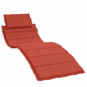 vidaXL Sun Lounger Cushion Melange Red 186x58x4 cm Fabric