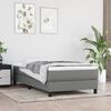 vidaXL Box Spring Bed Frame Dark Grey Twin XL Fabric (US Only)