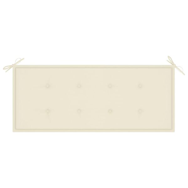 vidaXL Garden Bench with Cushion 120 cm Bamboo