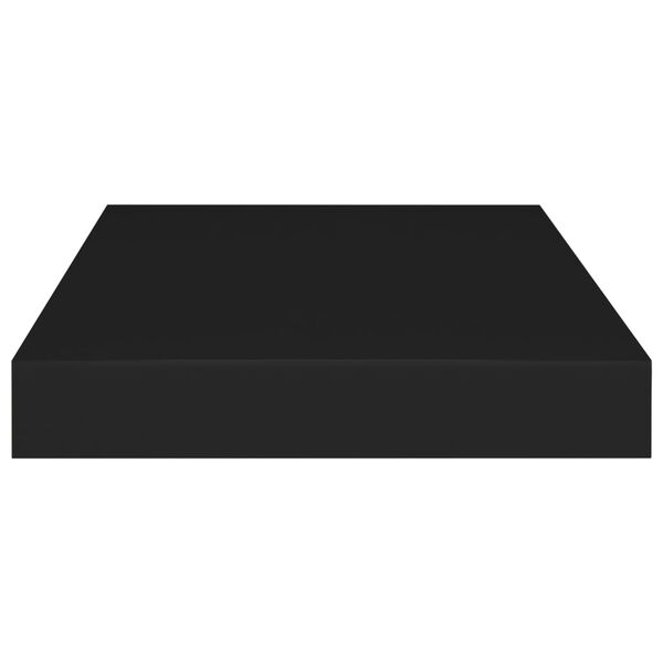 vidaXL Floating Wall Shelves 2 pcs Black 40x23x3.8 cm MDF