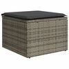 vidaXL 10 Piece Garden Sofa Set with Cushions Grey Poly Rattan