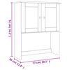 vidaXL Dresser Top ALTA 77x30x92 cm Solid Wood Pine