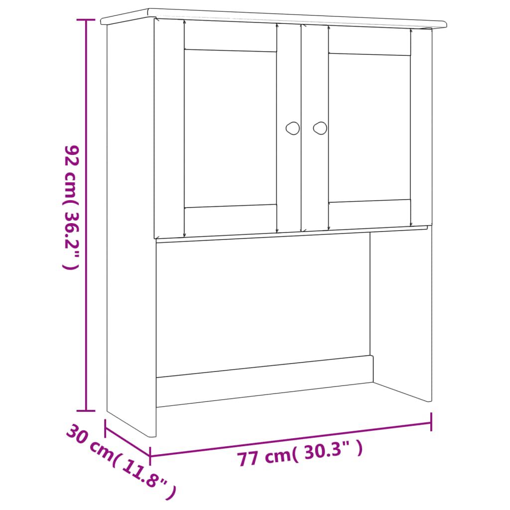 vidaXL Dresser Top ALTA 77x30x92 cm Solid Wood Pine