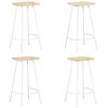 vidaXL Bar Stools 4 pcs Solid Mango Wood
