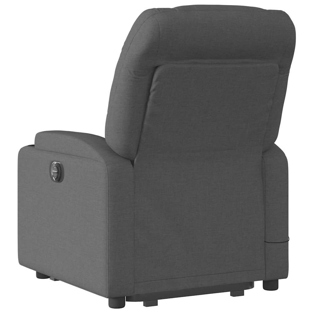 vidaXL Electric Stand up Massage Recliner Chair Dark Grey Fabric