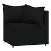 vidaXL 4 Piece Garden Lounge Set with Cushions Black Poly Rattan