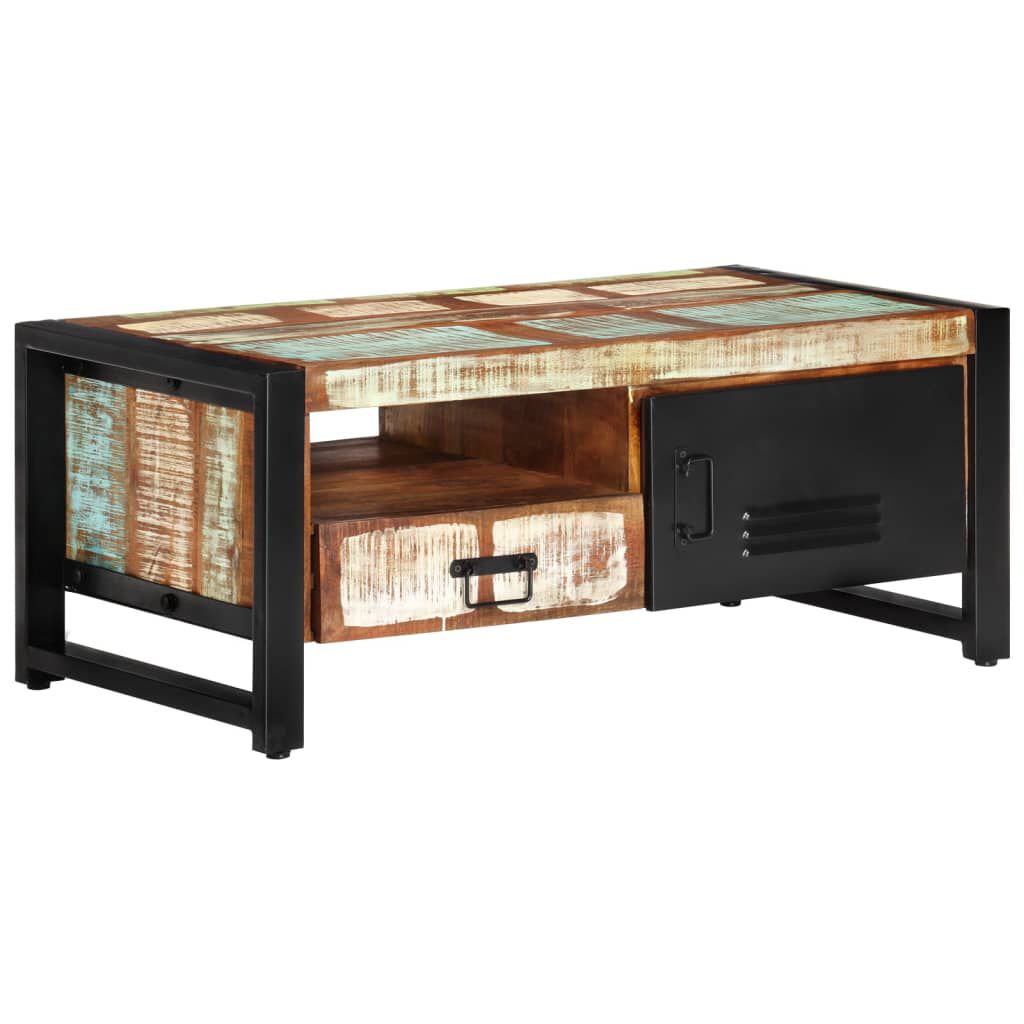 vidaXL Coffee Table 100x50x41 cm Solid Wood Reclaimed