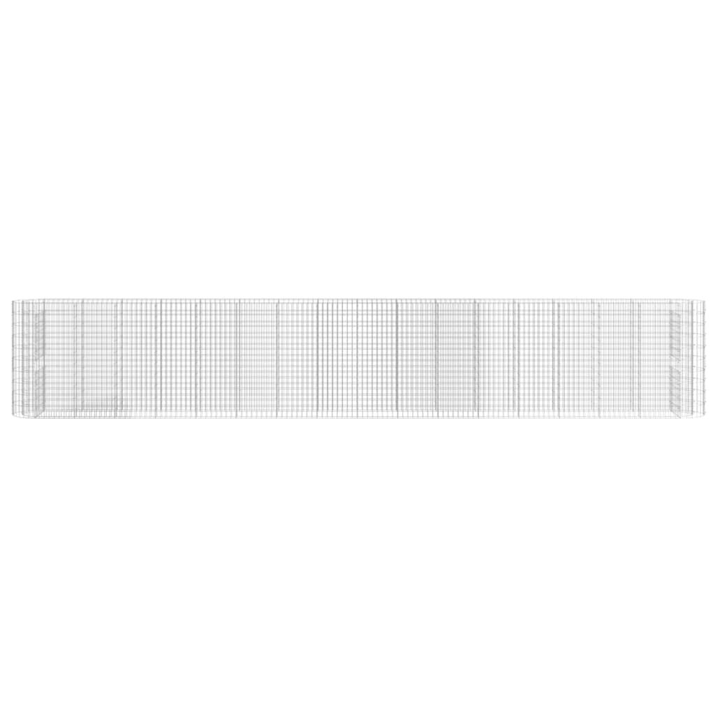 vidaXL Gabion Raised Bed Galvanised Iron 610x50x100 cm