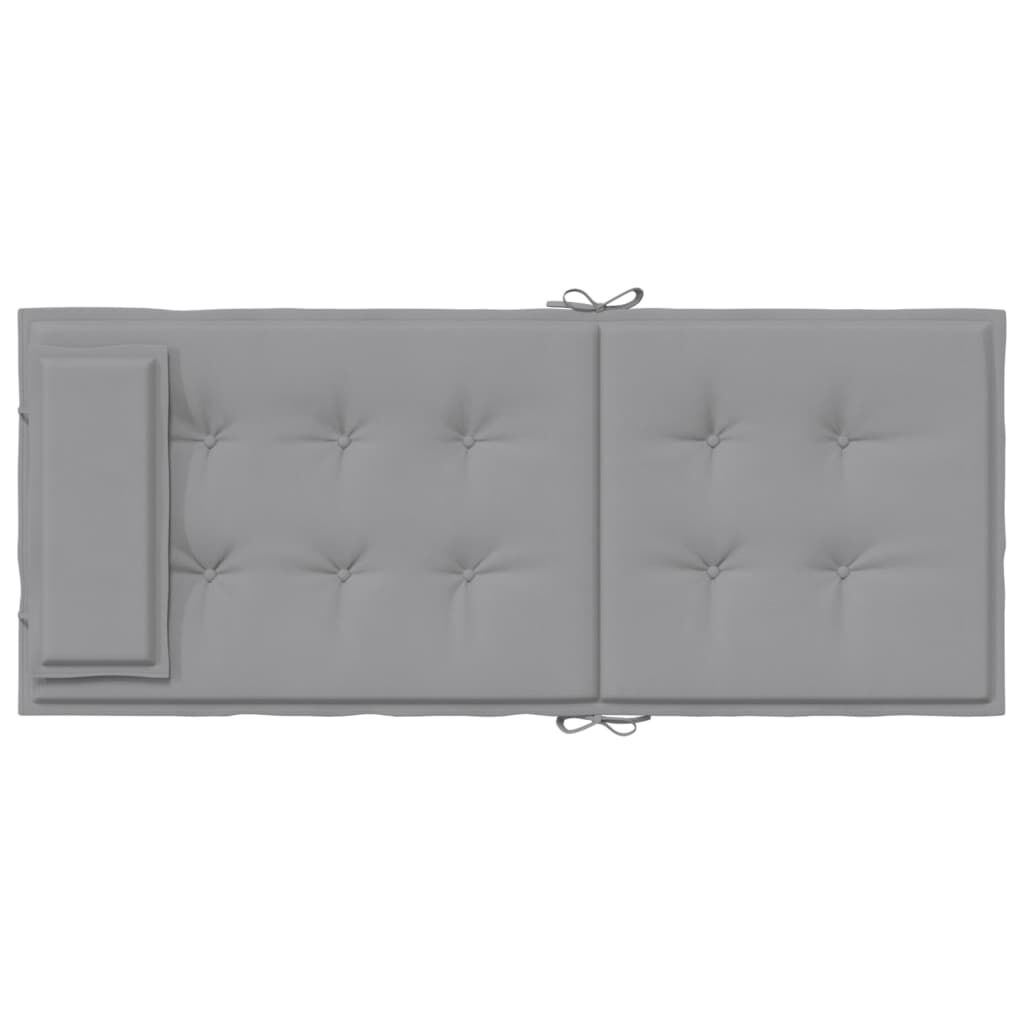 vidaXL Highback Chair Cushions 2 pcs Grey Oxford Fabric
