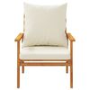vidaXL Garden Sofa Chair 2pcs with Cushion Solid Wood Acacia