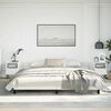 vidaXL Bed Frame without Mattress White King Faux Leather