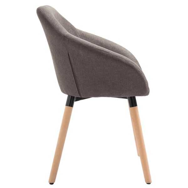 vidaXL Dining Chairs 6 pcs Taupe Fabric
