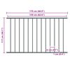 vidaXL Fence Panel Powder-coated Steel 1.7x1.17 m Anthracite